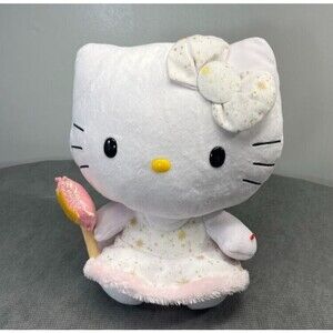 Hello Kitty Angel Fairy Plush 12' Doll Bow Gold Stars Wand 2013 Ty Sanrio